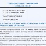 TSC Releases County-by-County List of P1 Teachers Selected for World Bank Upgrading Programme – Check